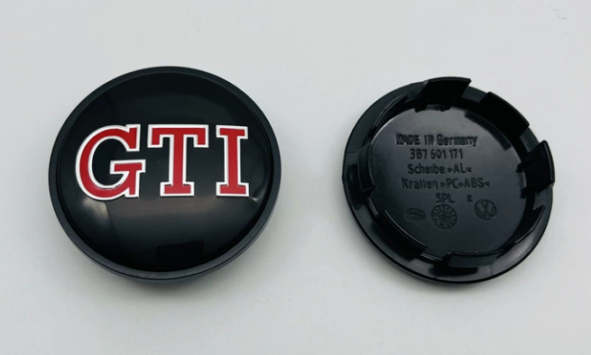 4x Nabendeckel 65mm kompatibel für VW GTI Look Felgendeckel Set