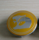 4x Nabendeckel 63mm kompatibel für Holden Gelb