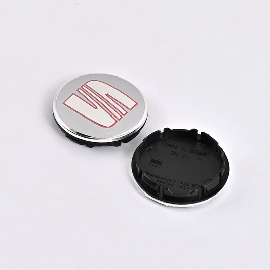 4x 55mm Nabendeckel für Seat Felgen