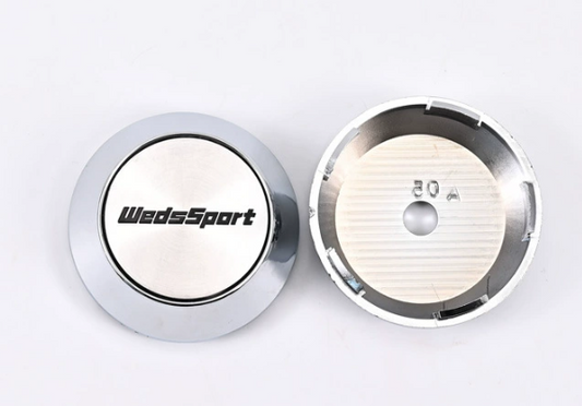 4x Nabendeckel 65mm kompatibel für WedsSport Weiß Chrom