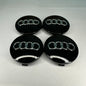 4x Audi kompatible Nabendeckel 60mm Schwarz